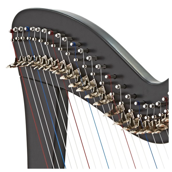 29 String Harp with Levers by Gear4music, Black