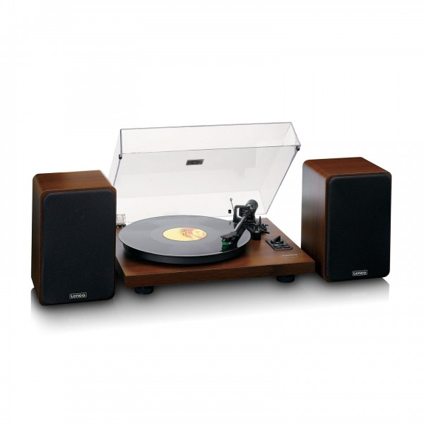 Lenco LS-600 Turntable and Speaker Bundle with Bluetooth