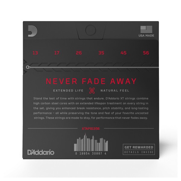 D'Addario XTAPB1356 XT Phosphor Bronze Medium Acoustic Strings, 13-56