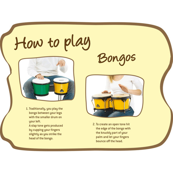 Nino by Meinl Percussion ABS Bongos Plus, Yellow