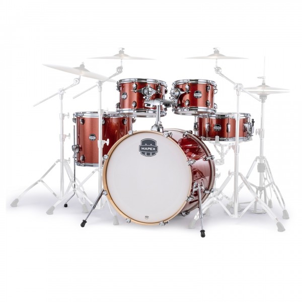 Mapex Mars Birch 22" 5pc Shell Pack, Blood Orange Sparkle