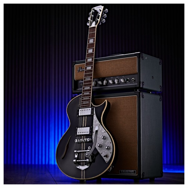 Hartwood Speedway Vibrato Electric Guitar, Greaser Black