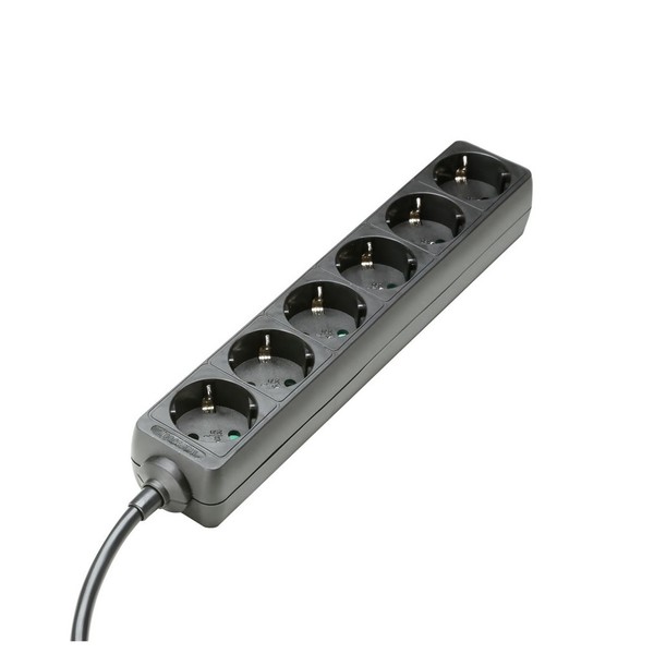 Adam Hall 6 Socket EU Power Strip, 1.4m Cable
