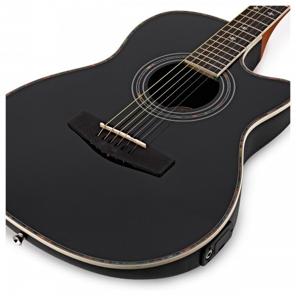 Roundback Electro Acoustic Guitar by Gear4music, Black