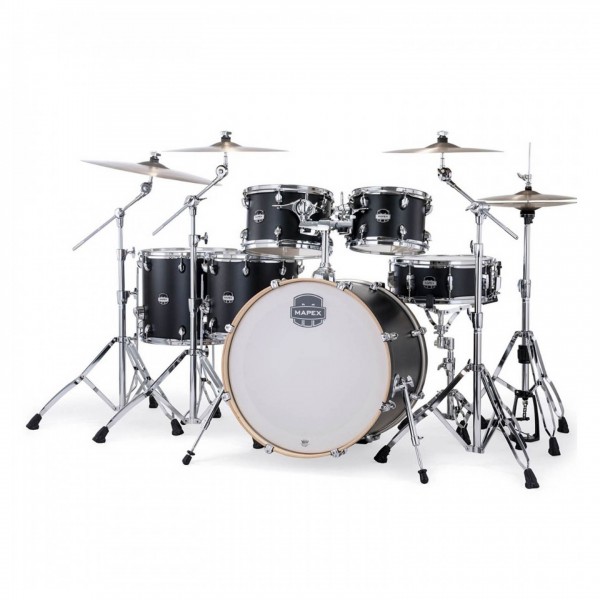 Mapex Mars Maple 22" 6pc Studioease Kit w/Hardware, Matte Black