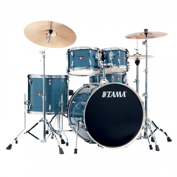 Tama Imperialstar 22" 5pc Drum Kit w/Meinl Cymbals, Hairline Blue