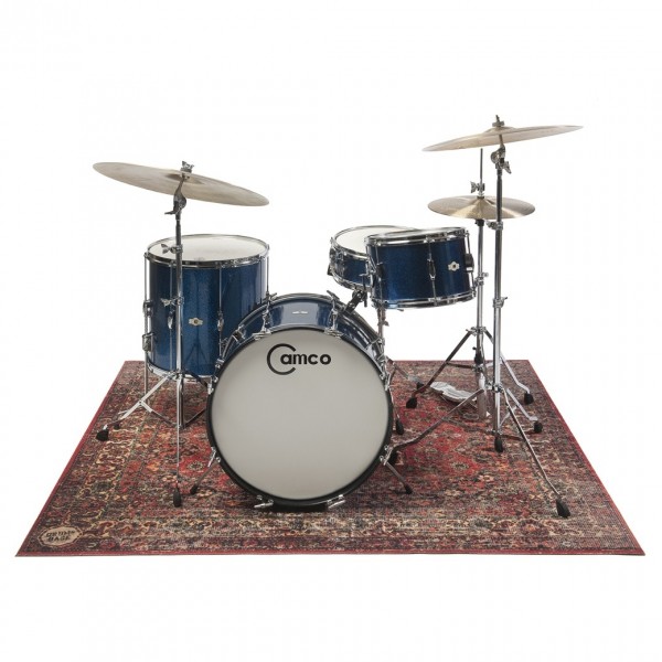 Drum n Base Vintage Persian Club Series Drum Mat, Original Red 163cm x 142cm
