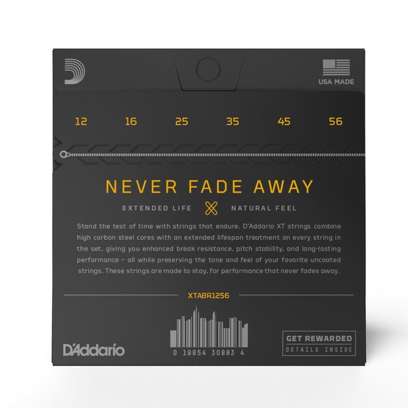 D'Addario XTABR1256 XT 80/20 Bronze Acoustic Strings, 12-56