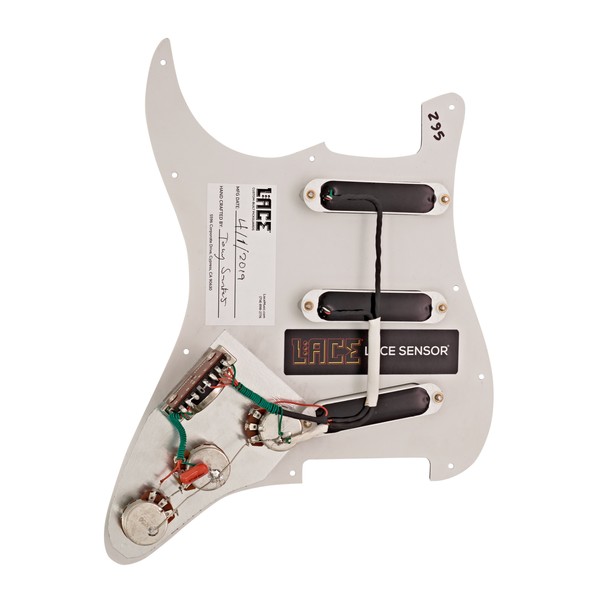 Lace Sensor Hot Gold Loaded Pickguard SSS, White