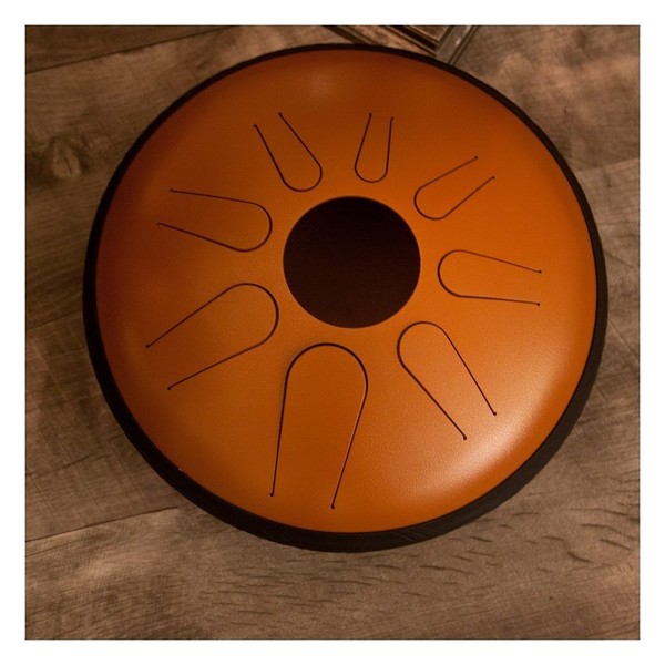 Idiopan Domina 12" Tunable Tongue Drum w/Pick Up, Burnt Orange