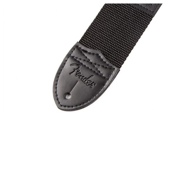 Fender 2" Poly Guitar Strap, Black with Yellow Fender Logo