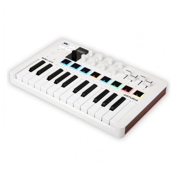 Arturia MiniLab 3, White With Komplete 15 Standard Upgrade for Komplete Select (Boxed)