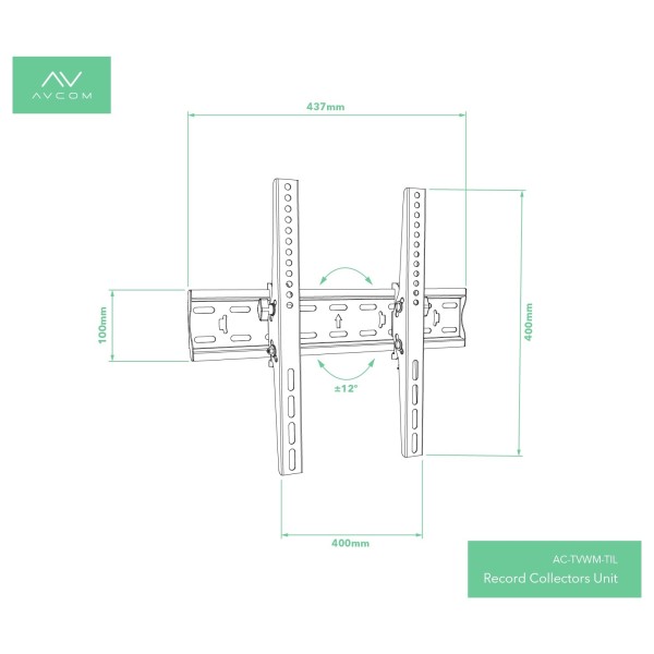 AVCOM Tilting TV Wall Mount