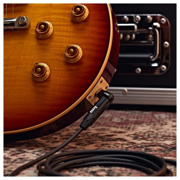 Studiospares Pro Neutrik Mogami Guitar Cable Angled Jack, 15m Black