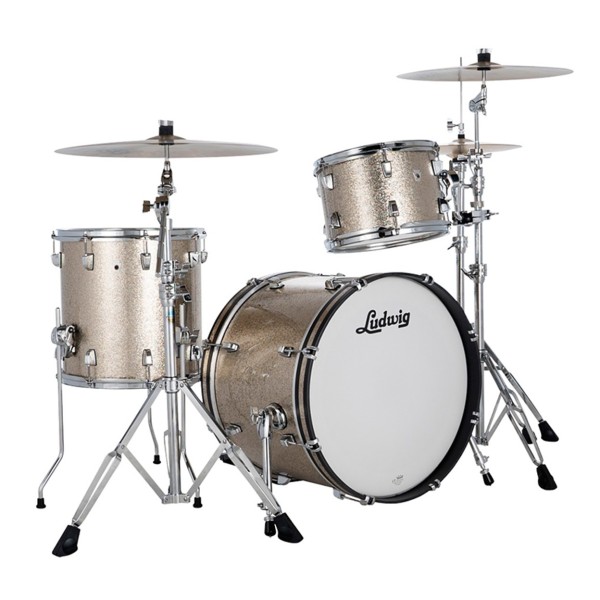 Ludwig Neusonic 20" Downbeat 3pc Shell Pack, Titanium Super Sparkle