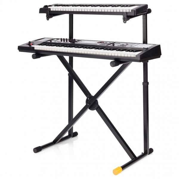 Hercules EZLOK Double Brace 2 Tier Keyboard Stand