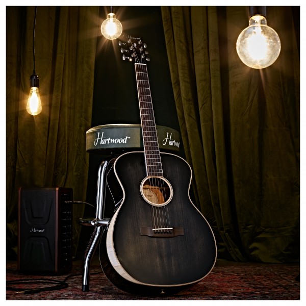 Hartwood Artiste Orchestra Model Acoustic Guitar, Black