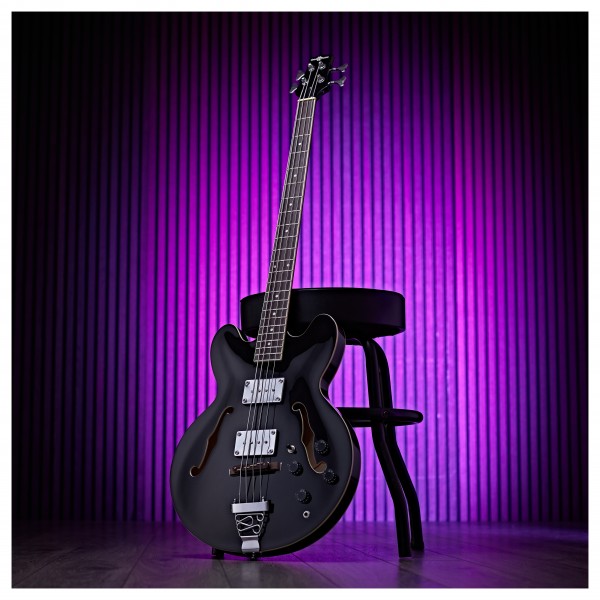 San Francisco Semi Acoustic Bass by Gear4music, Black