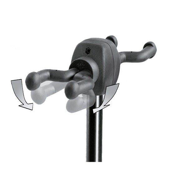 K&M 17620 Double Guitar Stand, Black