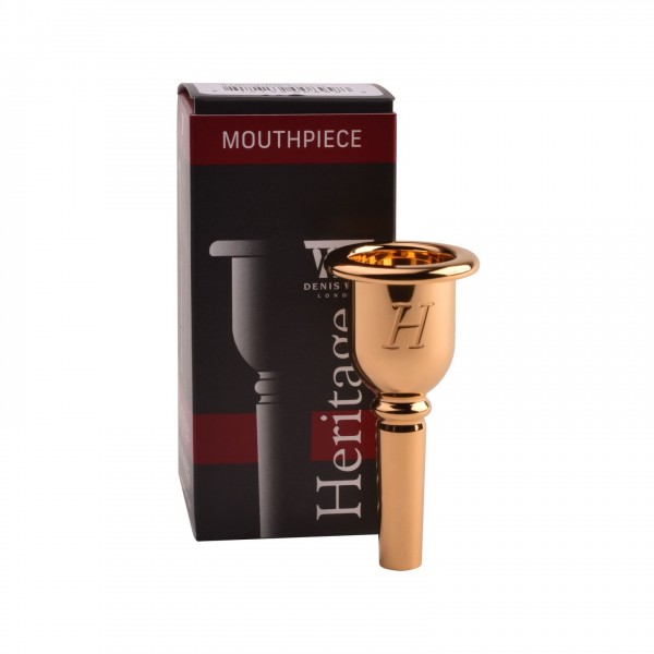 Denis Wick Heritage Trombone Mouthpiece, Gold Plate, 6BS