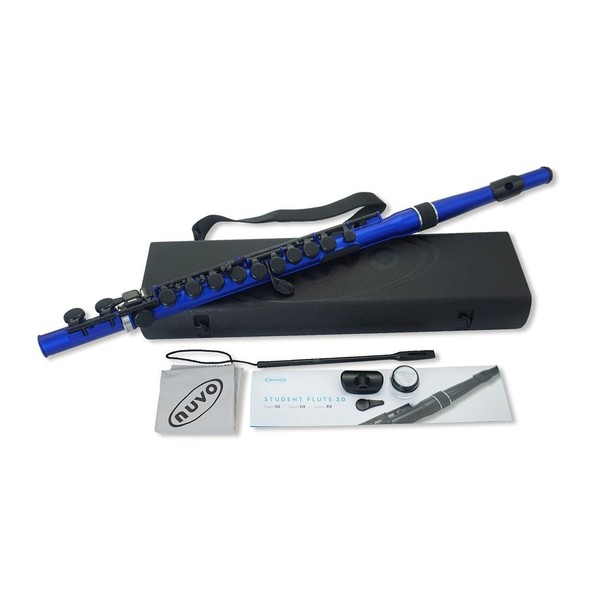 Nuvo Student Flute Outfit, Metallic Blue