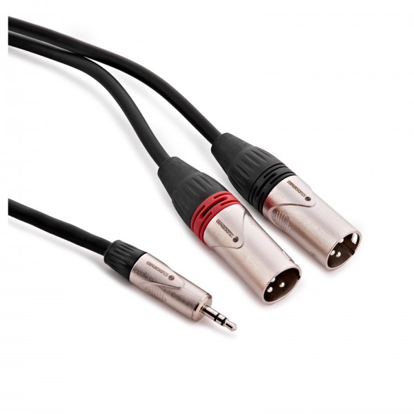 Studiospares Dual XLR (M) - 3.5mm (M) Minijack Cable , 3m