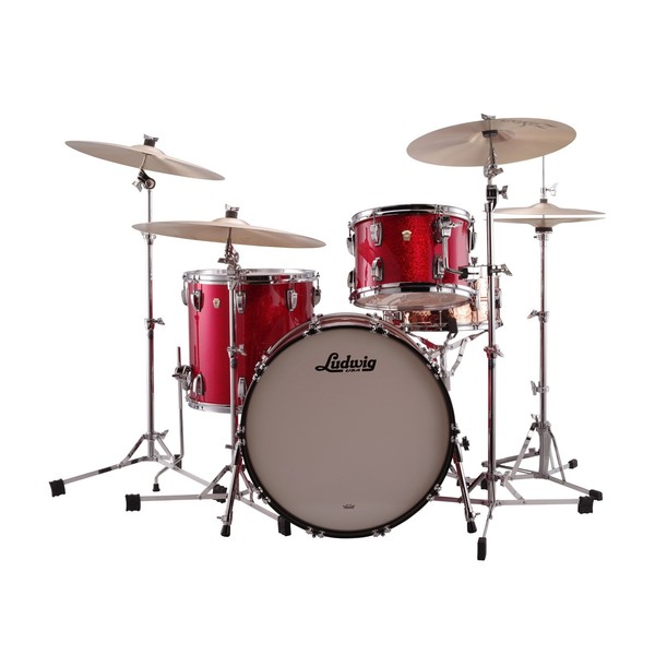 Ludwig Classic Maple Fab 22" 3pc Shell Pack, Red Sparkle