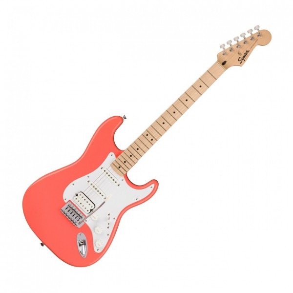 Squier Sonic Stratocaster HSS, Tahiti Coral w Gig bag & Accesory pack