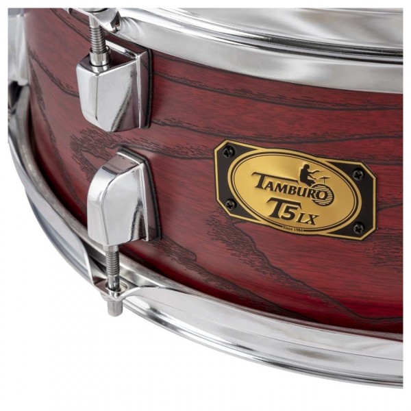 Tamburo T5LX 14 x 5.5" Snare Drum, Wood Grain Red