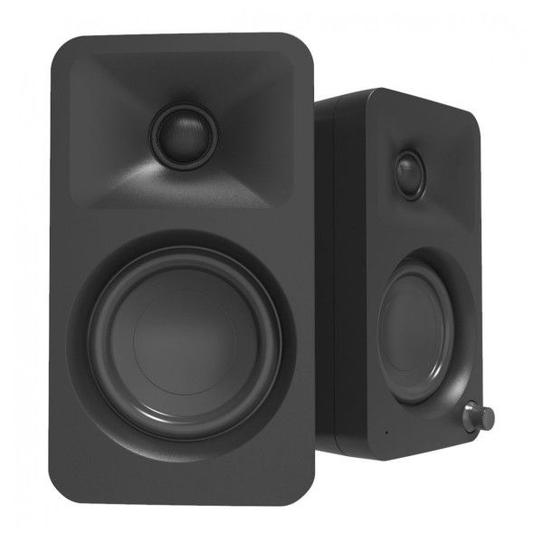 Kanto Ora Desktop Speakers with SE2 Elevated Desktop Speaker Stands, Black