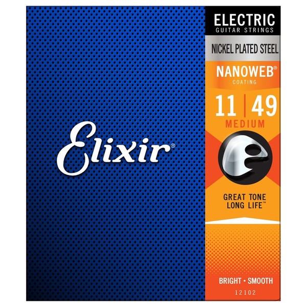 Elixir 12102 NANOWEB Medium Strings, 11-49