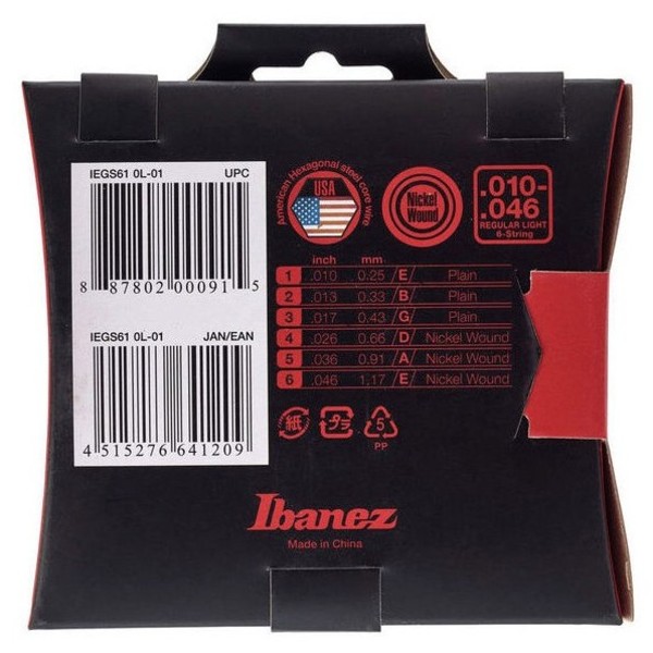Ibanez IEGS61 Electric Guitar Strings Set, 10-46