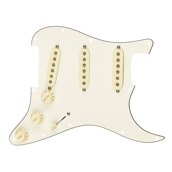 Fender Strat SSS Tex Mex Pre-Wired Pickguard, Parchment WBW