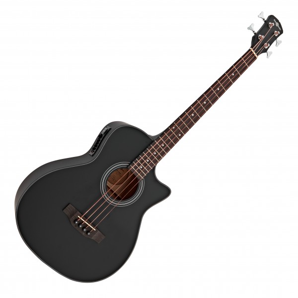 Electro Acoustic Bass Guitar Black, 35W Bass Amp & Accessory Pack