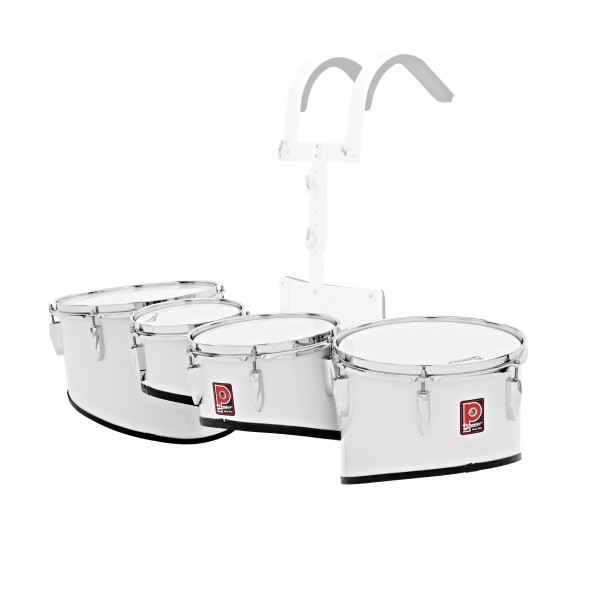 Premier Marching Parade 8"-10"-12"-13" Multi-Tenor Set, White
