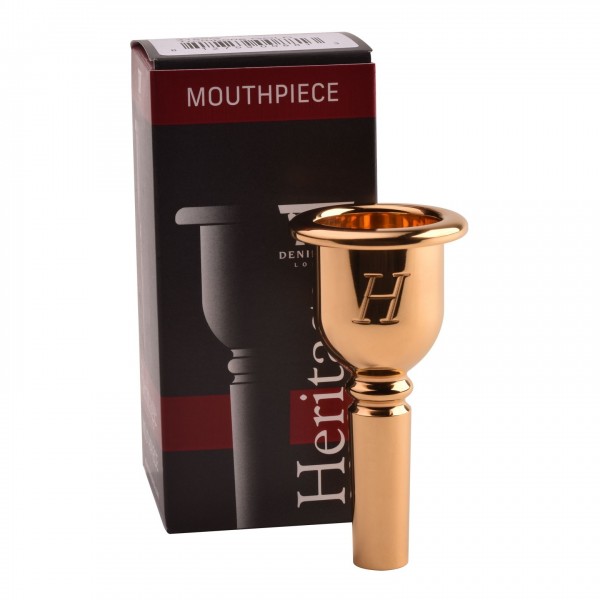 Denis Wick Heritage Bass Trombone Mouthpiece, Gold Plate, 1AL