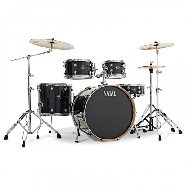 Natal Arcadia UFX 22" Am. Fusion 5pc Drum Kit w/Cymbals, Black Spkl.