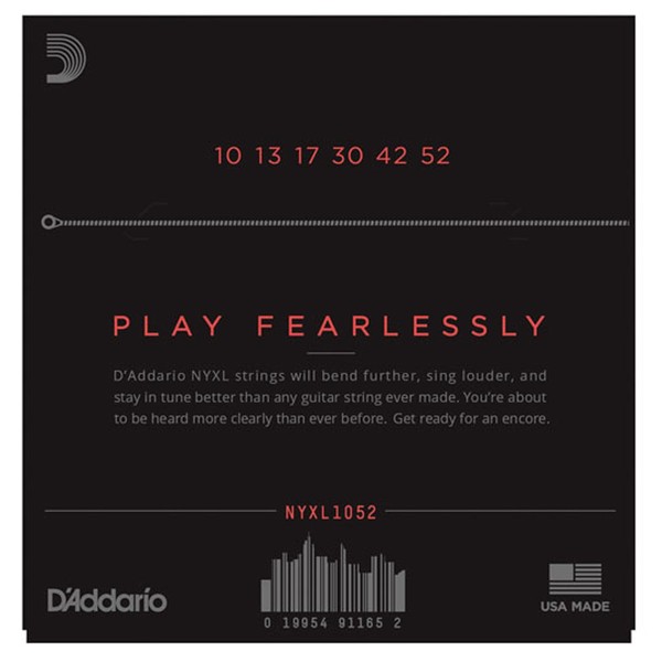 DAddario NYXL1052 Nickel Wound, Light/Heavy, 10-52