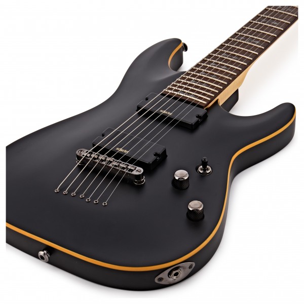 Schecter Demon-7 7 String, Aged Black Satin