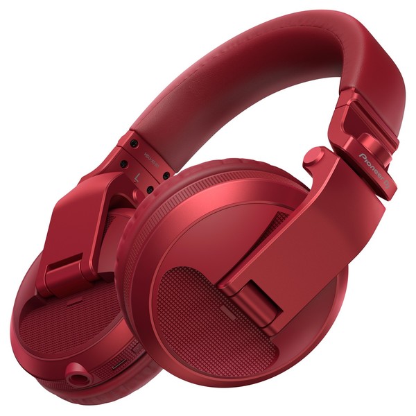 Pioneer DJ HDJ-X5BT Bluetooth DJ Headphones, Red
