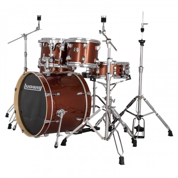 Ludwig Evolution 20" 5pc Drum Kit, Copper