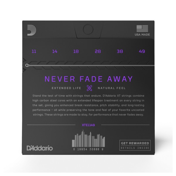 D'Addario XTE1149 XT NPS Medium Guitar Strings, 11-49
