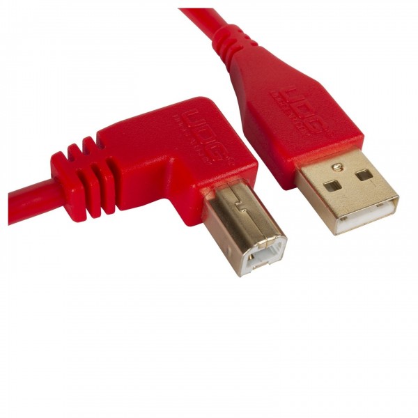 UDG Cable USB 2.0 (A-B) Angled 2M Red