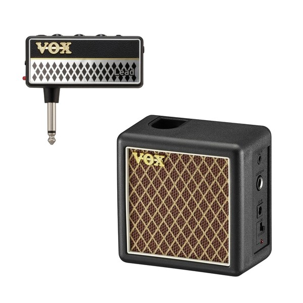 Vox amPlug 2 Lead Guitar Headphone Amp Bundle