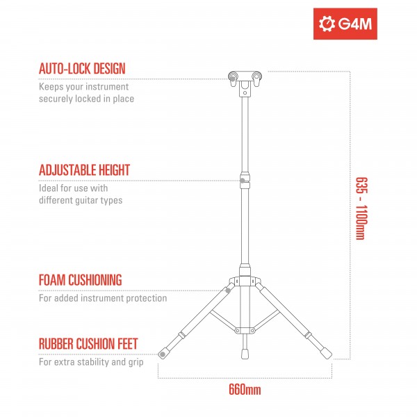 G4M Locking Guitar Stand