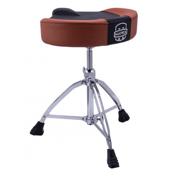Mapex T855BR Saddle-Style Breathable Drum Throne, Brown Leatherette