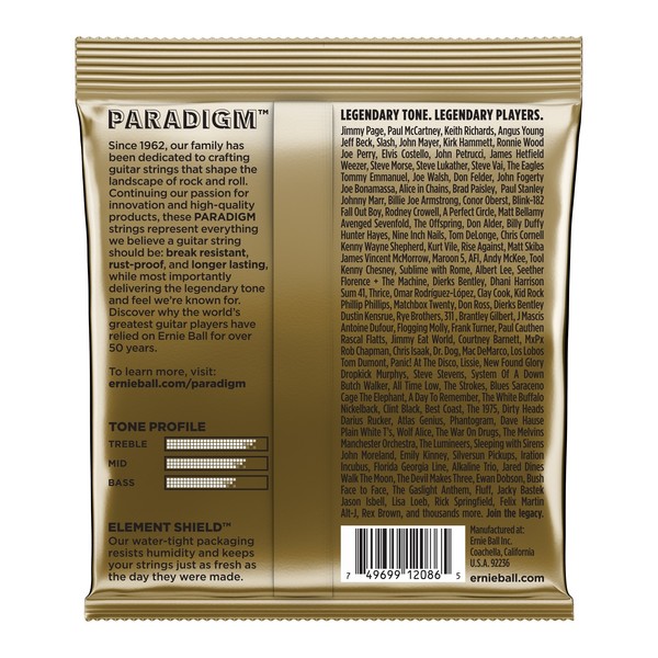 Ernie Ball 2086 Paradigm Medium-Light 80/20 Bronze, 12-54