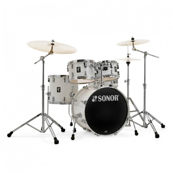 Sonor AQ1 20" 5pc Pro Drum Kit w/Cymbals, Piano White