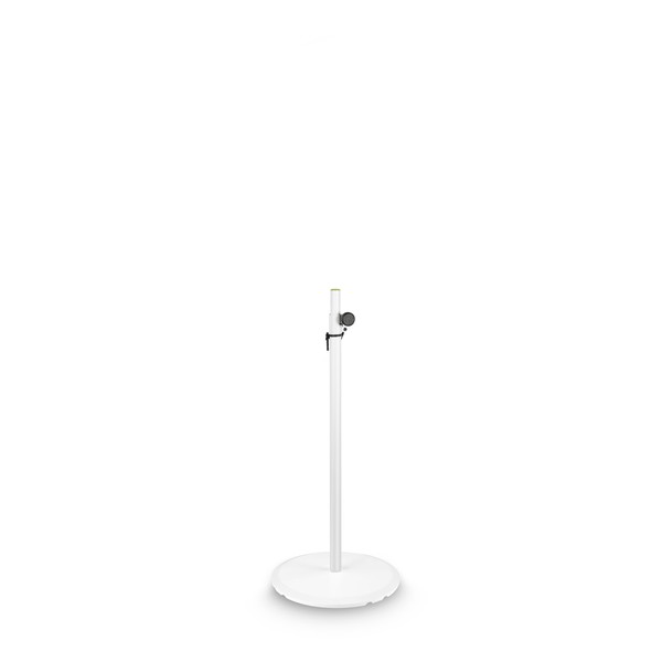 Gravity SSPWBSET1W Speaker Stand with Round Base, White