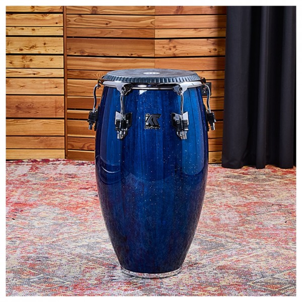 Meinl Percussion Artist Series William Kachiro Tumba 12 1/2", Calfskin Skyndeep Heads, Blue Wave